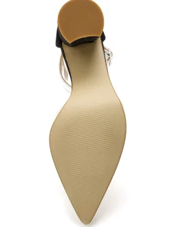 Babies à talon tout cuir