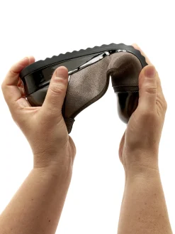 Ballerine cuir bout et talon vernis