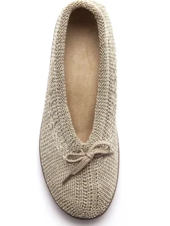 Ballerines au dessus tricoté femme