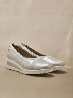 Ballerines compensées pourtour élastiqué