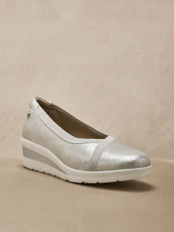 Ballerines compensées pourtour élastiqué