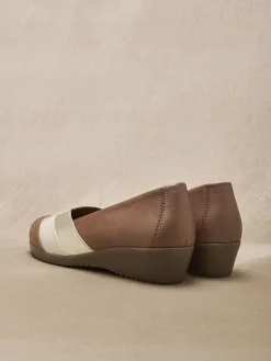 Ballerines cuir tricolore