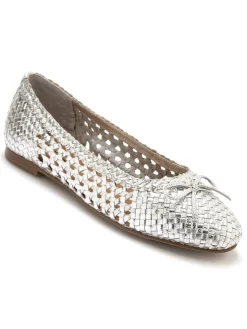 Ballerines en cuir tressées