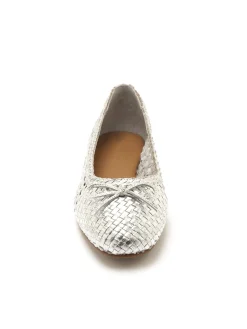 Ballerines en cuir tressées