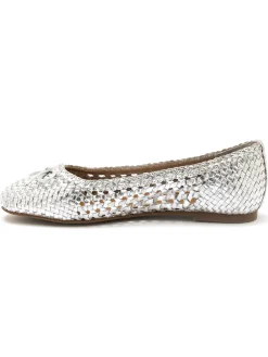 Ballerines en cuir tressées