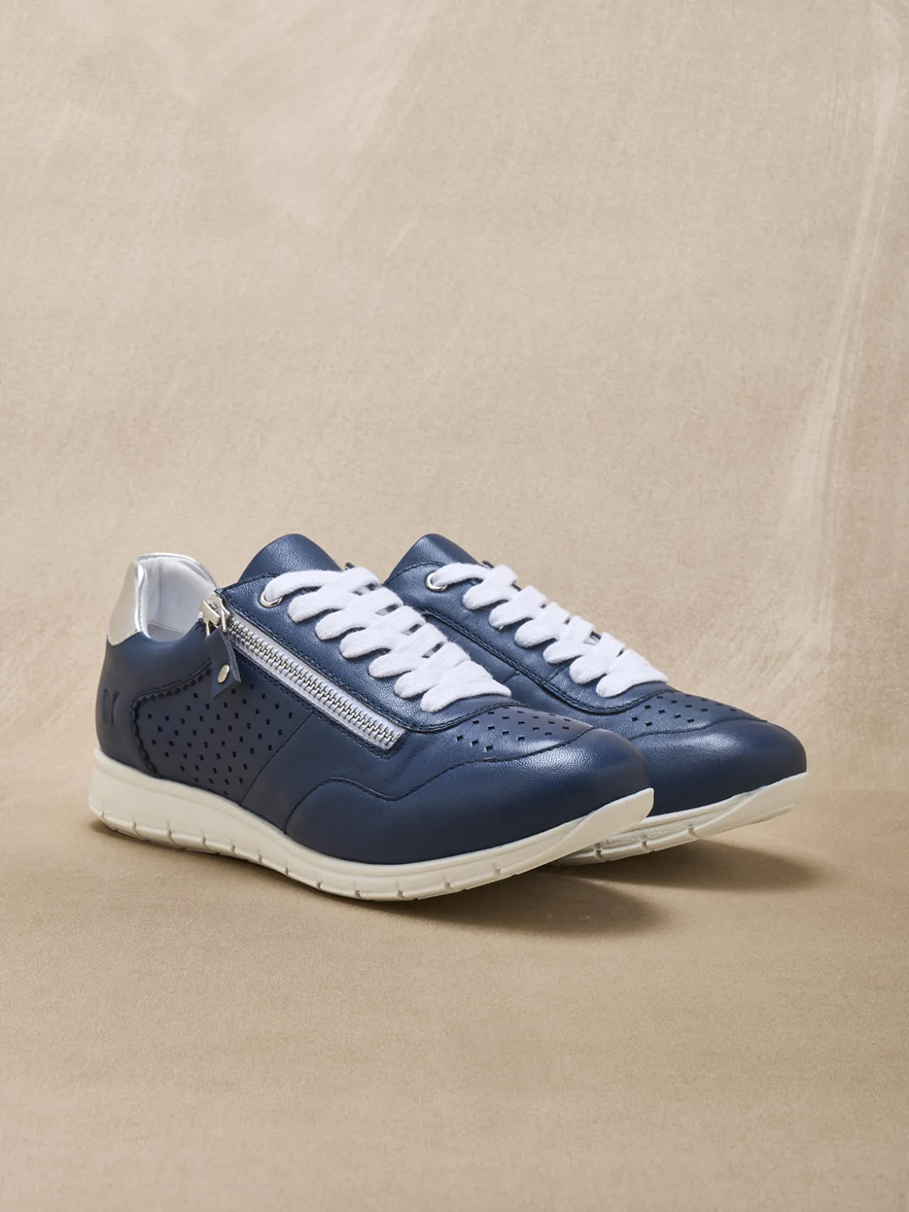 Baskets cuir à aérosemelle® amovible