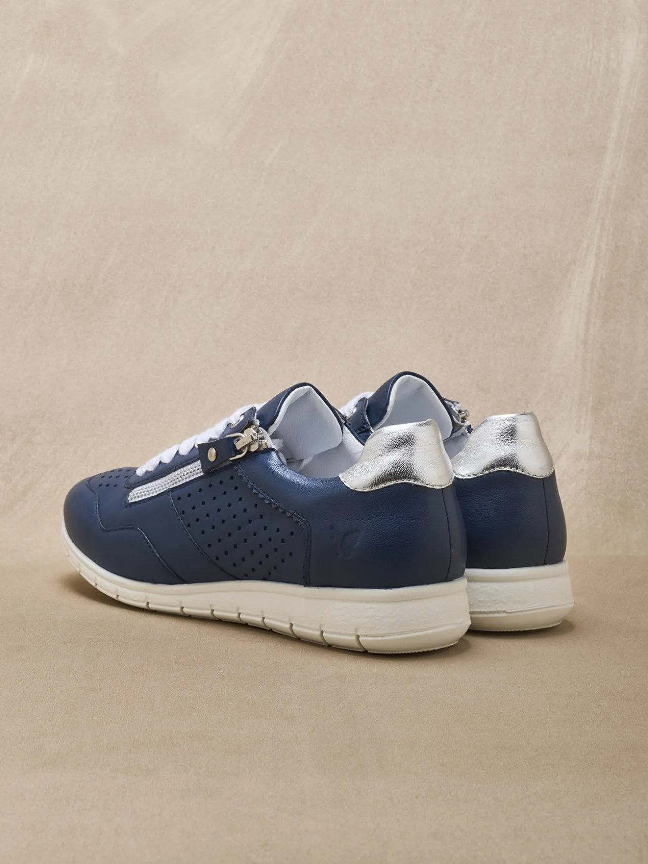 Baskets cuir à aérosemelle® amovible