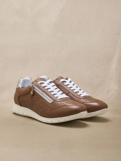 Baskets cuir à aérosemelle® amovible