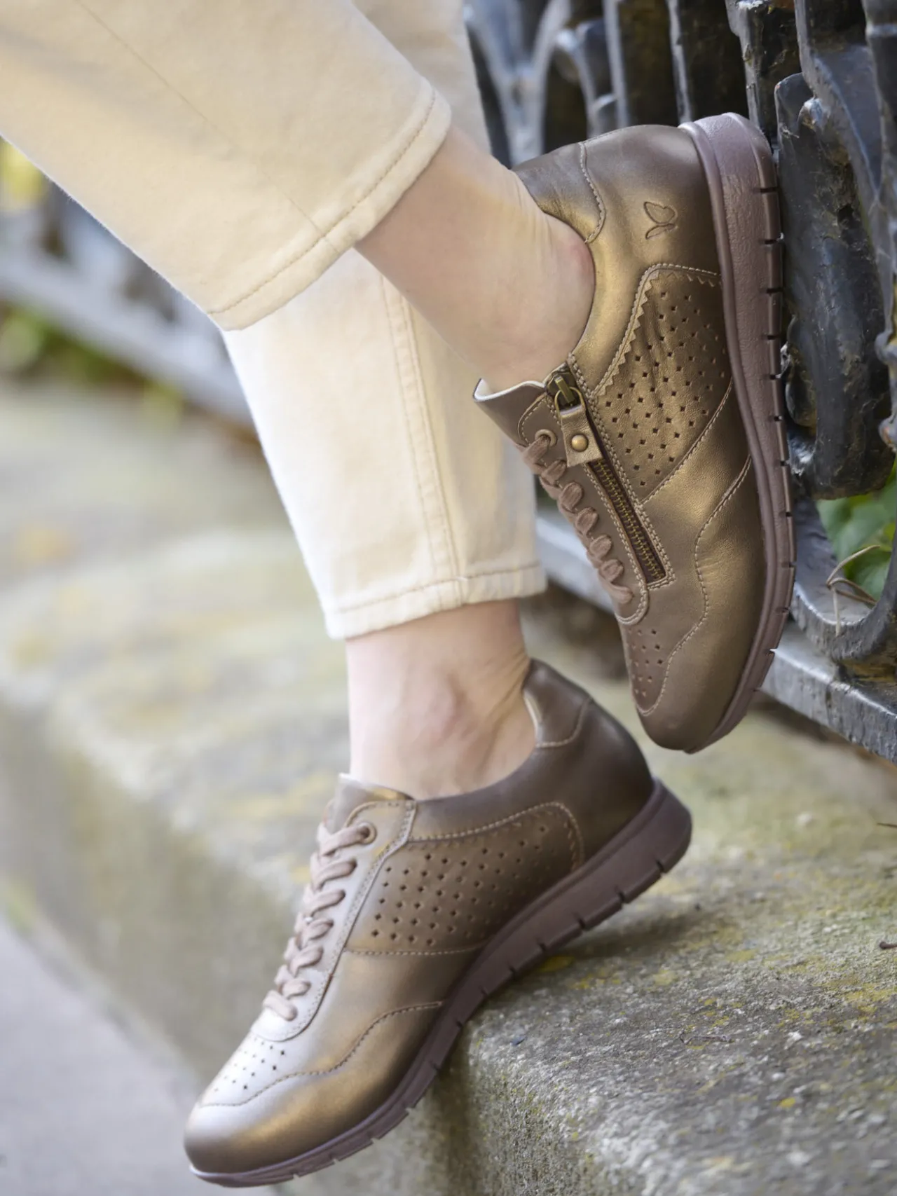 Baskets cuir à aérosemelle amovible