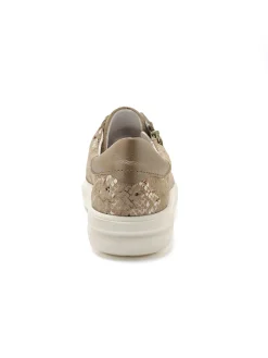 Baskets cuir avec zip et lacets