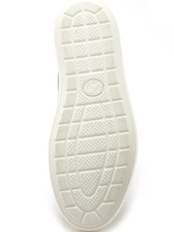 Baskets cuir avec zip et lacets