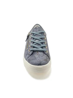 Baskets cuir avec zip et lacets