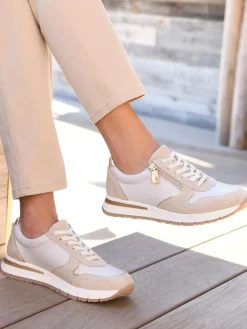 Baskets fantaisie zippées et lacées