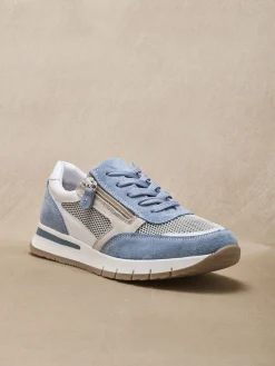 Baskets fermées par zip et lacets