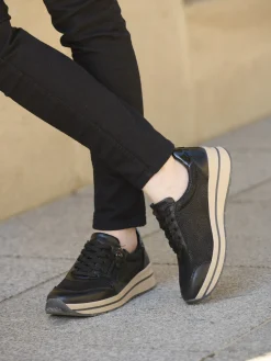 Baskets zip et lacets semelle amovible