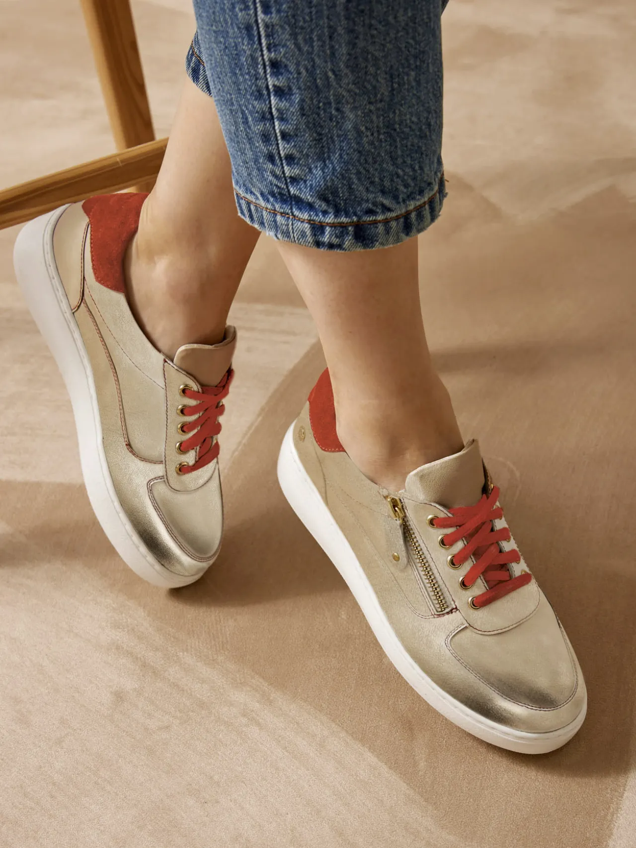 Baskets zippées et lacées