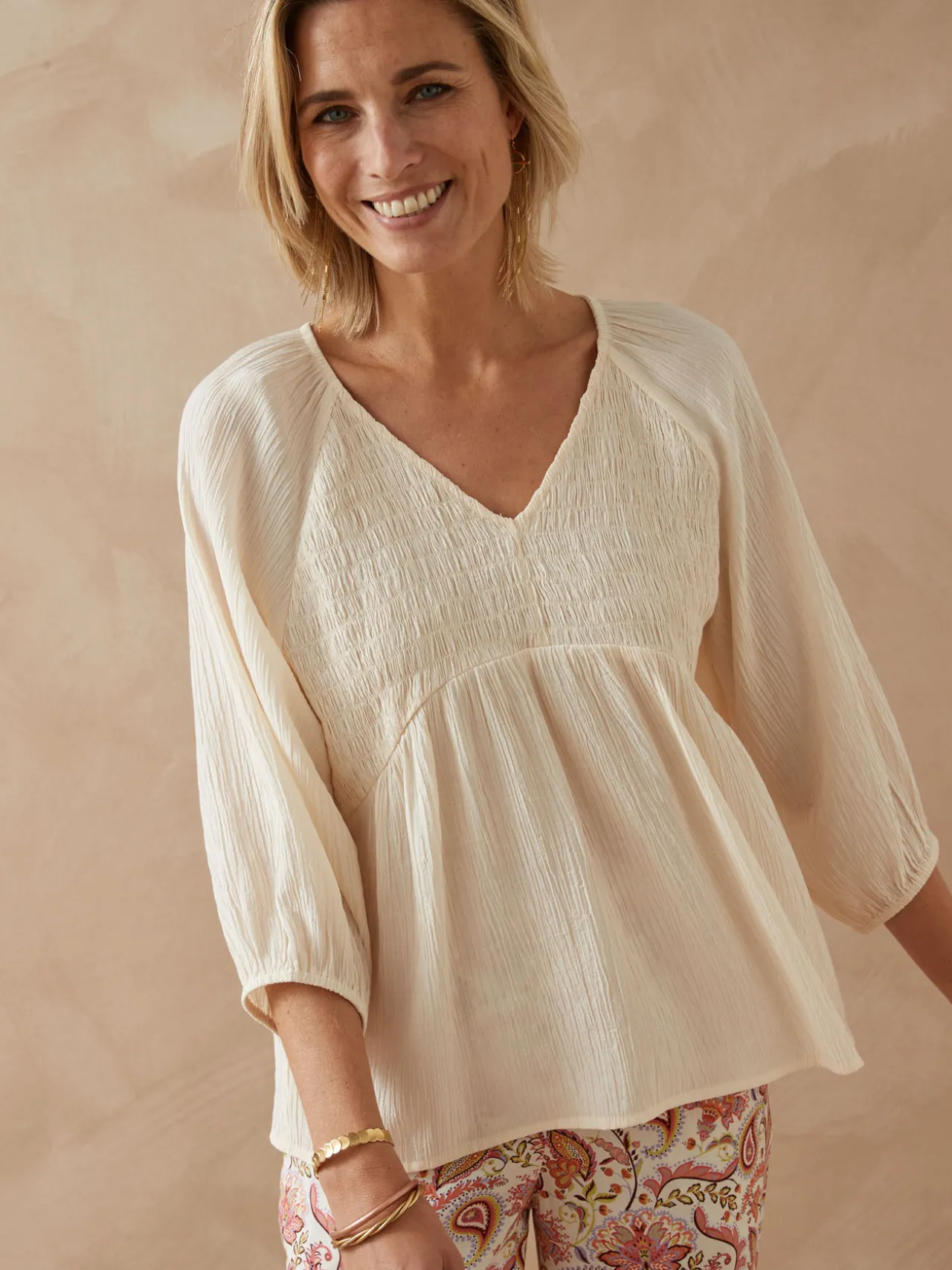 Blouse à smocks