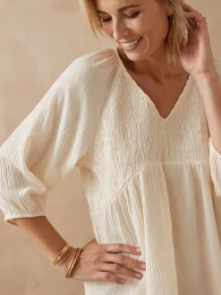 Blouse à smocks
