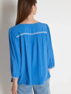 Blouse ample en crêpe