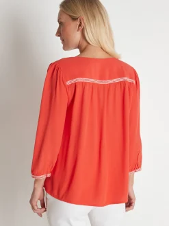 Blouse ample en crêpe