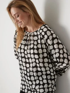 Blouse ample voile satiné