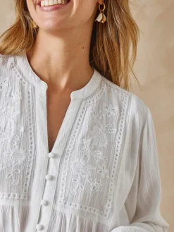 Blouse en crêpe