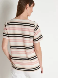 Blouse en crêpe encolure ronde