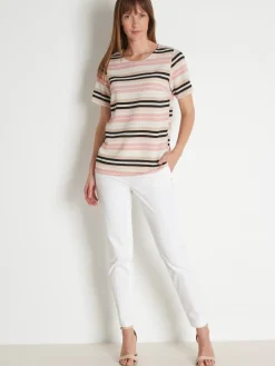 Blouse en crêpe encolure ronde