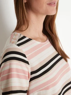 Blouse en crêpe encolure ronde