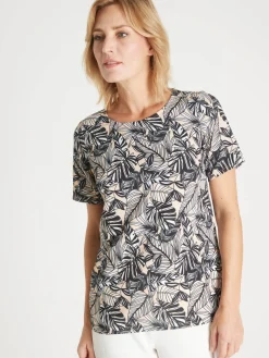 Blouse en crêpe manches courtes