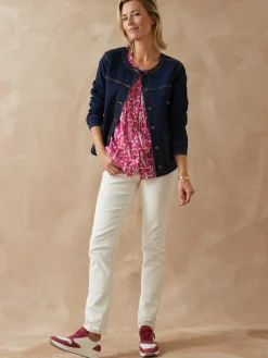 Blouse en microfibre manches courtes