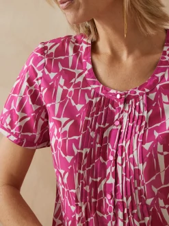 Blouse en microfibre manches courtes