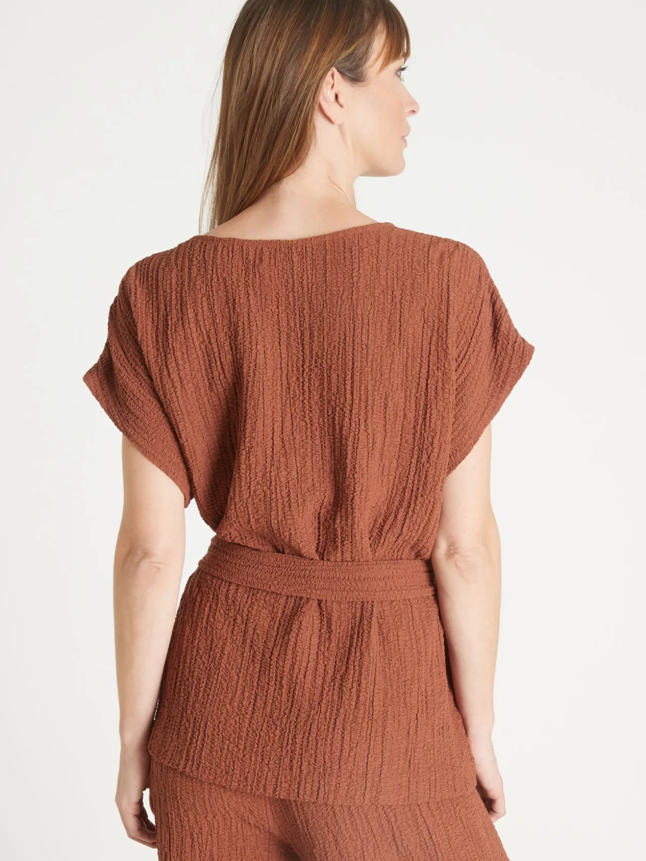 Blouse en seersucker