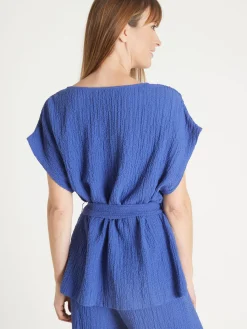 Blouse en seersucker