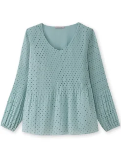 Blouse en voile au plissé permanent