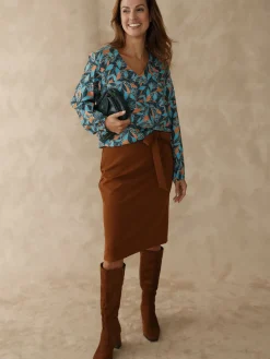 Blouse fluide encolure V