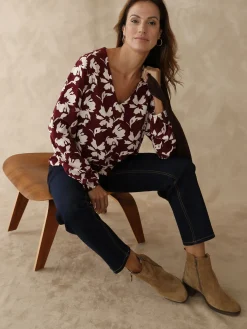 Blouse fluide encolure V