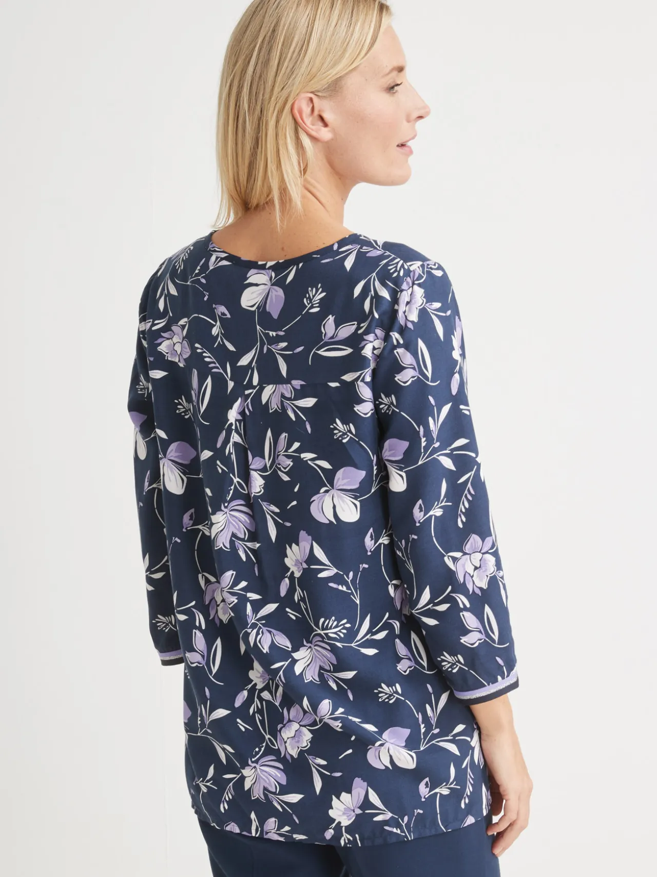 Blouse fluide manches 3/4