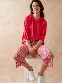 Blouse fluide manches bouffantes