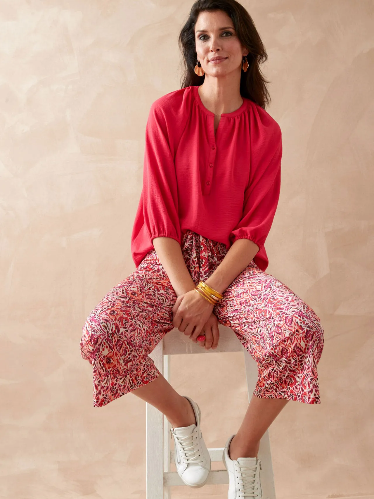 Blouse fluide manches bouffantes