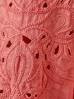 Blouse manches brodées