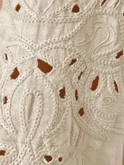 Blouse manches brodées