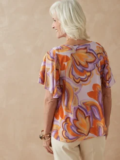 Blouse manches papillon