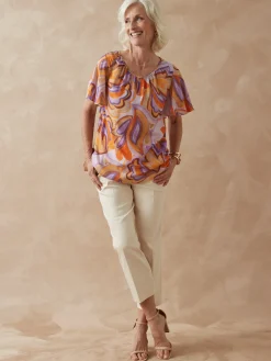 Blouse manches papillon