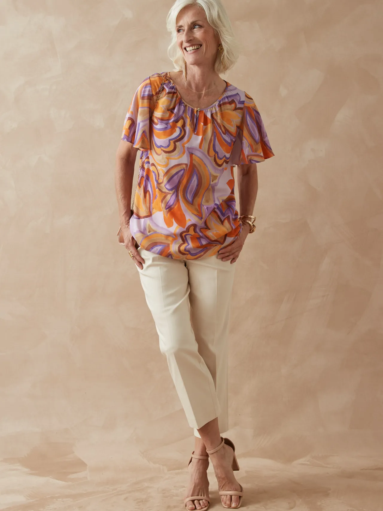 Blouse manches papillon