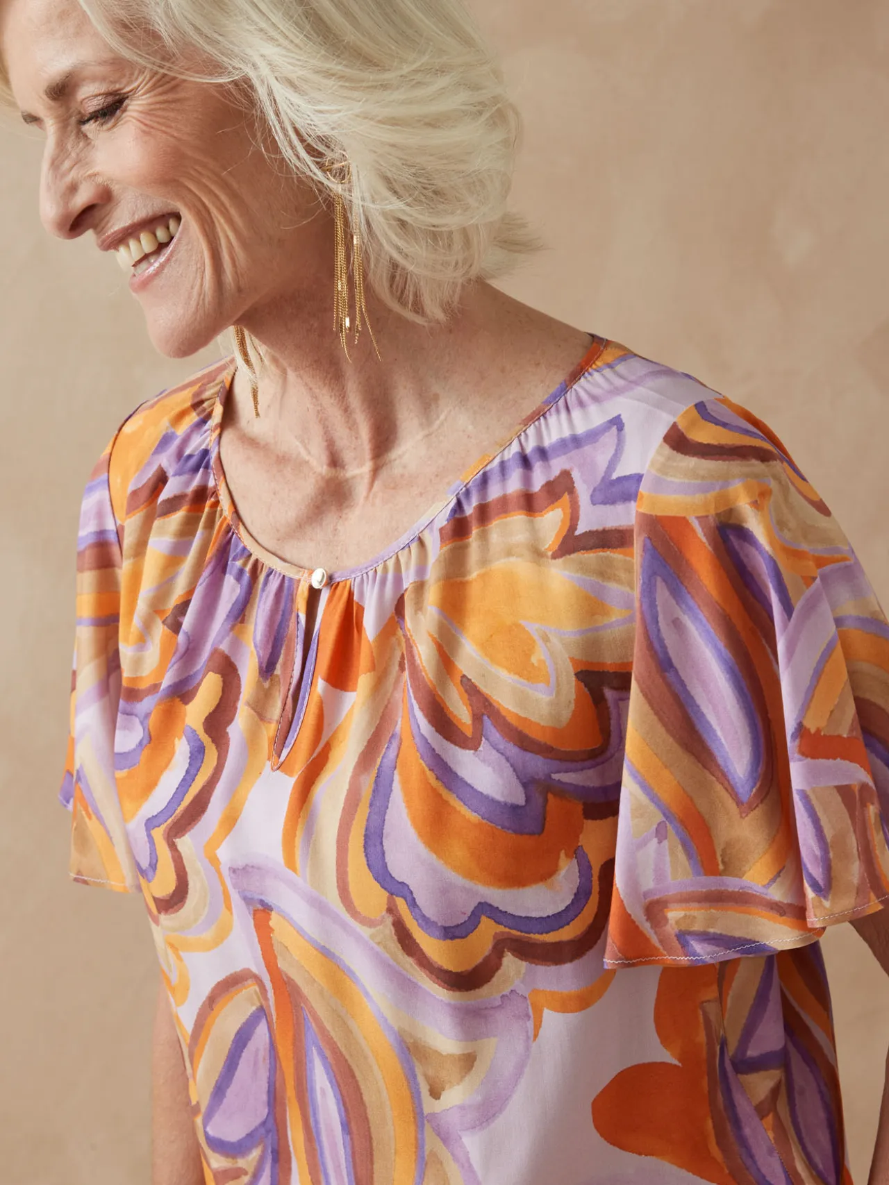 Blouse manches papillon