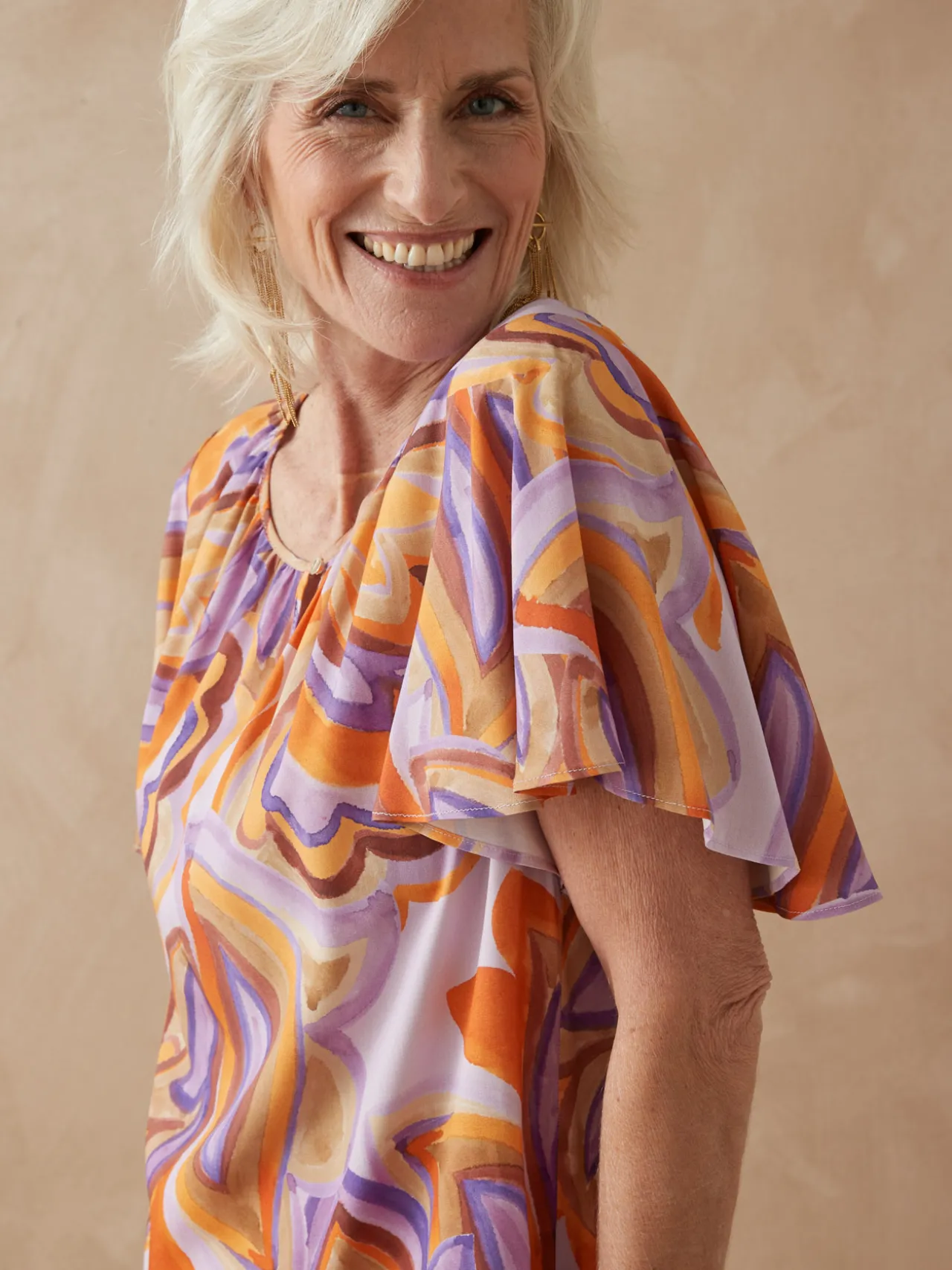 Blouse manches papillon