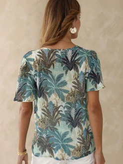 Blouse manches papillon