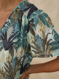 Blouse manches papillon