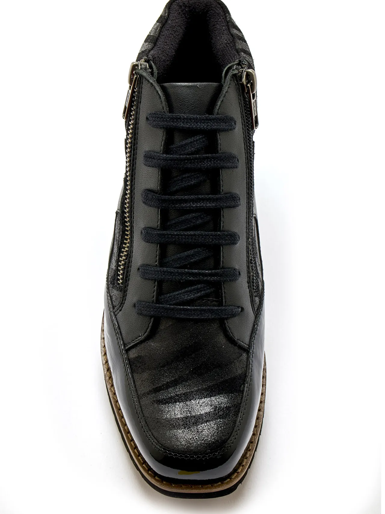 Boots à lacets cuir doublées suédine